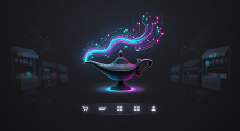 mimojumpcircuit.digital glowing magic lamp logo